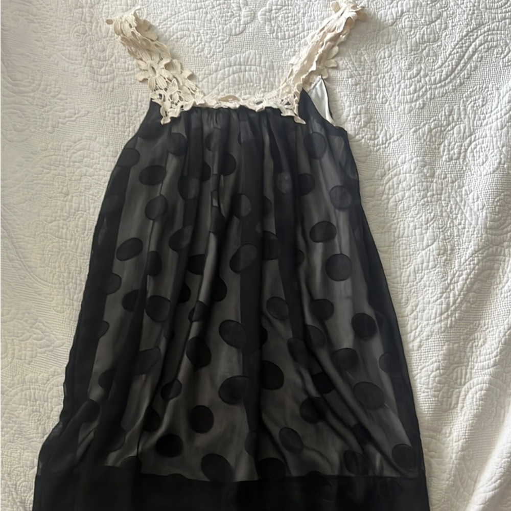 5/$25 Charming Black Polka Dot mini Dress